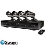 Swann SWDVK-D14C21 8 Channel Digital video Recorder with Smartphone Viewing and 4 High-resolution Weather Resistant Cameras Security Monitoring System