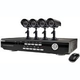 Swann SW343-2PC Professional Security 4 Channel Surveillance System with 500 GB / 30 Days Continuous Recording Built-in Memory, 4 Pro-555 CCD Cameras, H264 Latest Recording Technology and Simple Web Connection for Remote Viewing (Up to 50ft/15m Brilliant Night Vision)