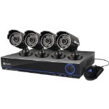 Swann SWDVK-432004S-US 3200 4-Channel 960h DVR with 500GB HDD and 4 Cameras at 700 TVL Kit (Black)