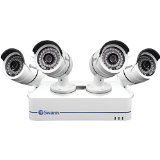 Swann SWNVK-870854-US 8-Channel 720p Network Video Recorder and 4 x Bullet Cameras (White)