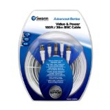 Swann SWADS-30MBNC-GL Video and Power 100-Feet BNC Cable (White)