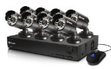 Swann SWDVK-825558-US 8-Channel DVR and 8 x 540 TVL Cameras (Black)